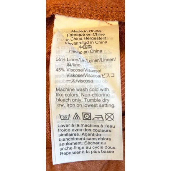 Madewell Womens Linen-Blend Paperbag Pants Trousers Relaxed Fit Cropped Length 8 - Picture 14 of 16